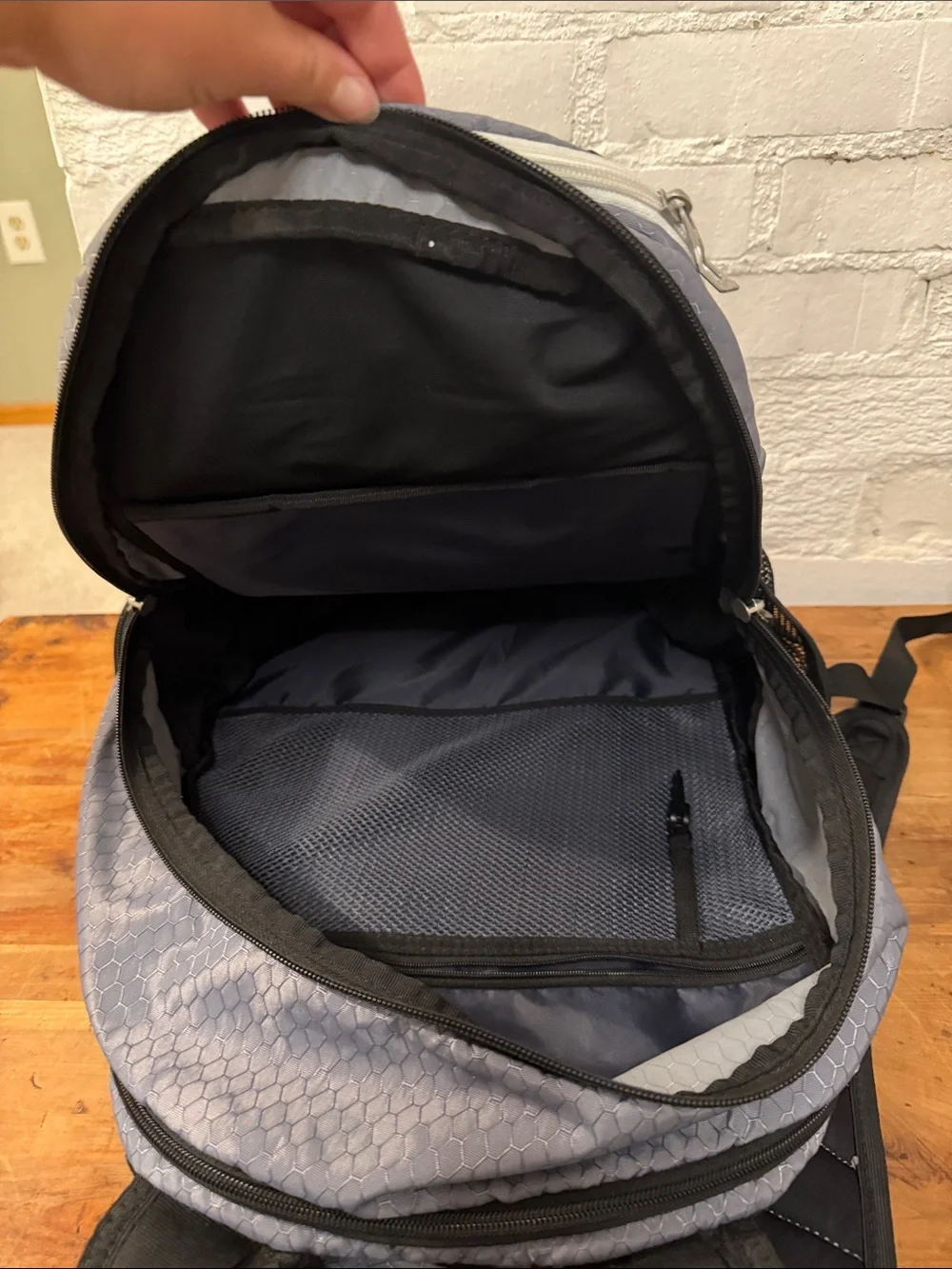 adidas Gray and Black Men's Backpack with Front Organizer